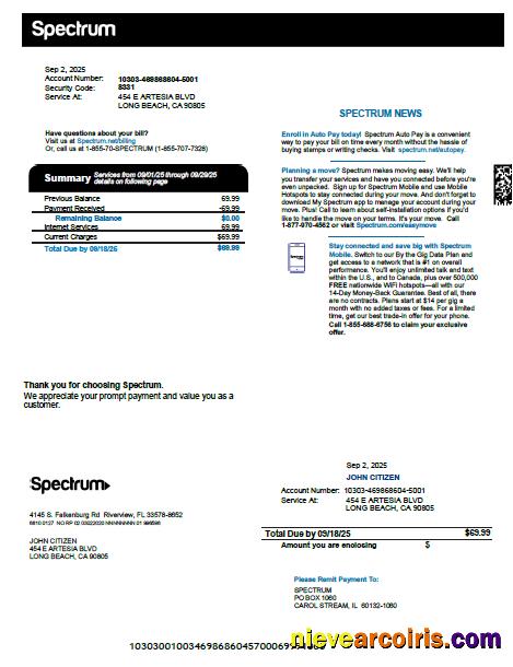 USA Spectrum utility bill, version 3